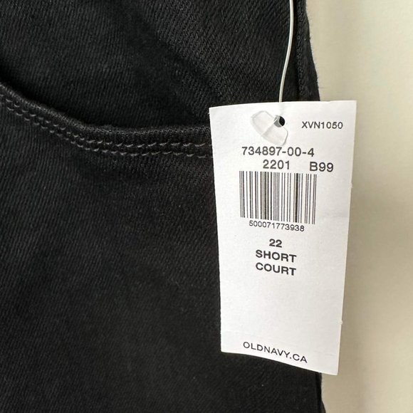 Old Navy NWT Plus Size Short High Rise Super Skinny Black Jeans Size 22 - Picture 2 of 4